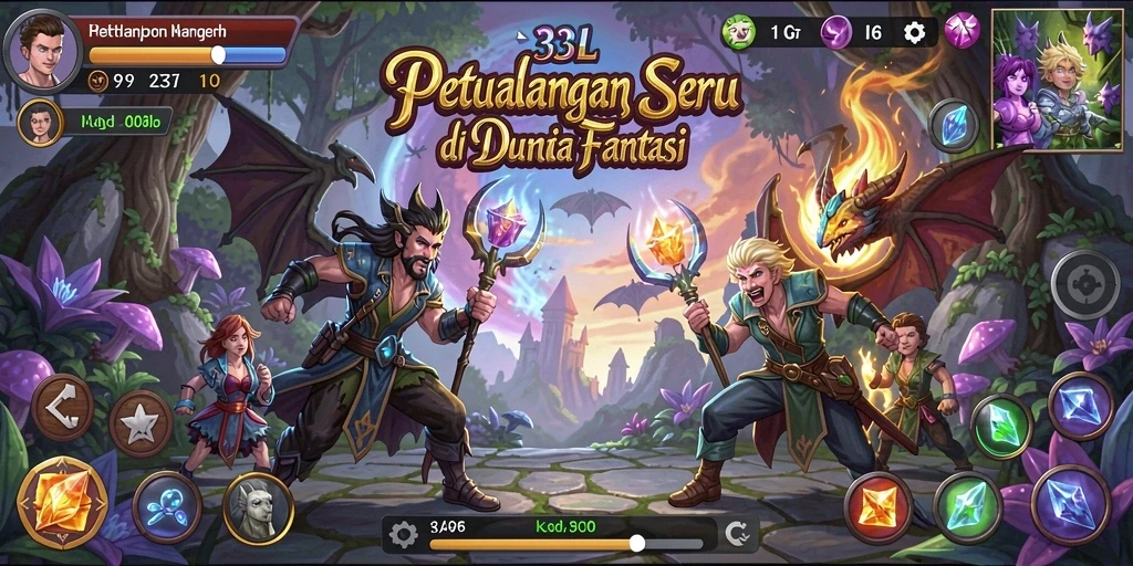 Tampilan gameplay menakjubkan dalam 33L menunjukkan pertarungan seru dan dunia yang luas.