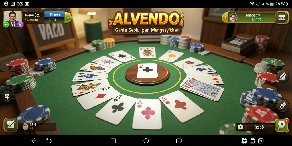 Tampilan gameplay Gaple yang seru dan interaktif di ALVENDO.