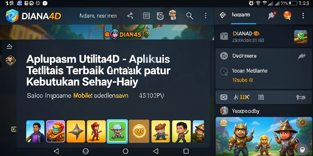Tampilan antarmuka utama DIANA4D dengan fitur utilitas yang lengkap.