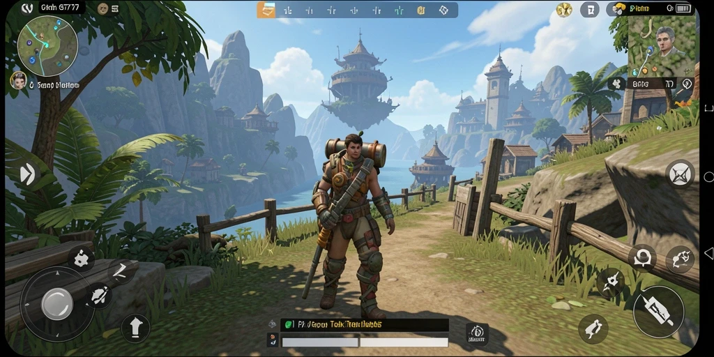 Screenshot gameplay <strong>GT777</strong> menunjukkan luasnya dunia terbuka yang dapat dijelajahi.