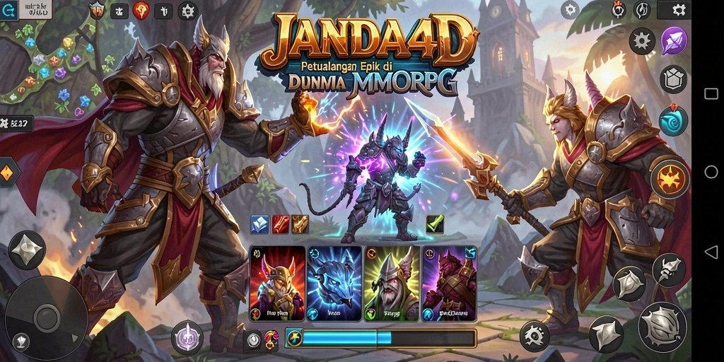 Tampilan gameplay seru di dunia fantasi JANDA4D.