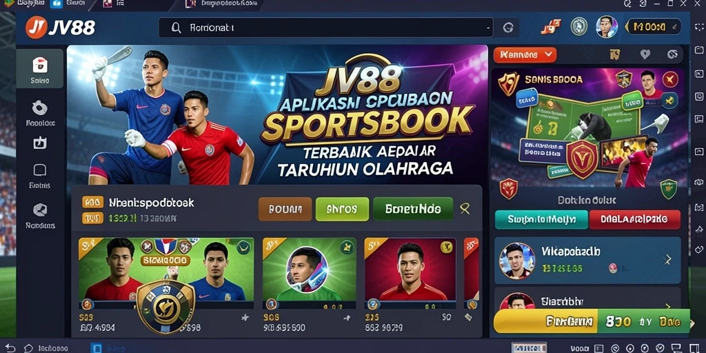 Tampilan menarik dari aplikasi JV88 saat memasang taruhan olahraga.