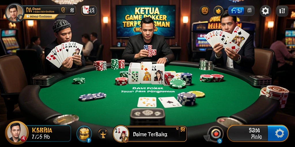 Screenshot gameplay KETUA dengan tampilan Poker yang menawan.