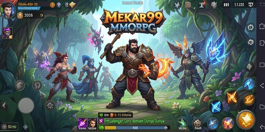 Screenshot utama MEKAR99 menampilkan aksi seru dalam dunia MMORPG.