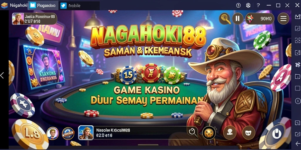 Tampilan menarik dari gameplay NAGAHOKI88 di aplikasi Kasino.