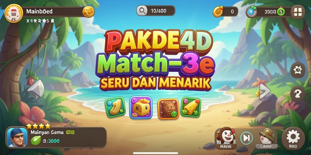 Tampilan gameplay PAKDE4D yang seru dan penuh warna.