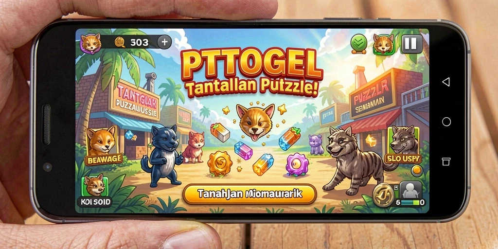 Tampilan gameplay utama PTTOGEL dengan tantangan puzzle yang seru.