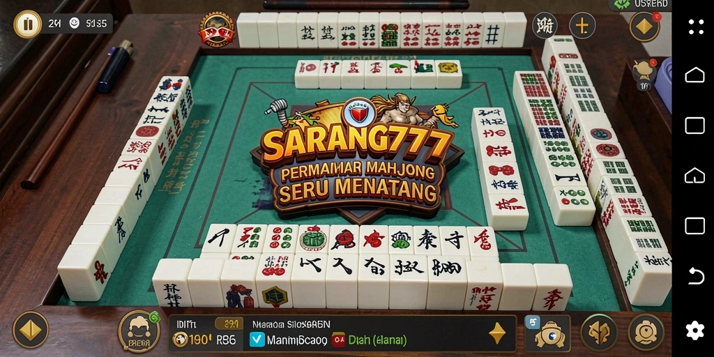 Tampilan gameplay seru dan interaktif SARANG777 dengan mahjong.