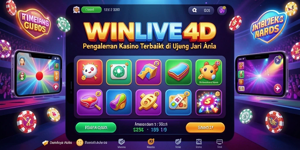 Gameplay menarik dalam aplikasi Kasino WINLIVE4D dengan fitur live dealer.